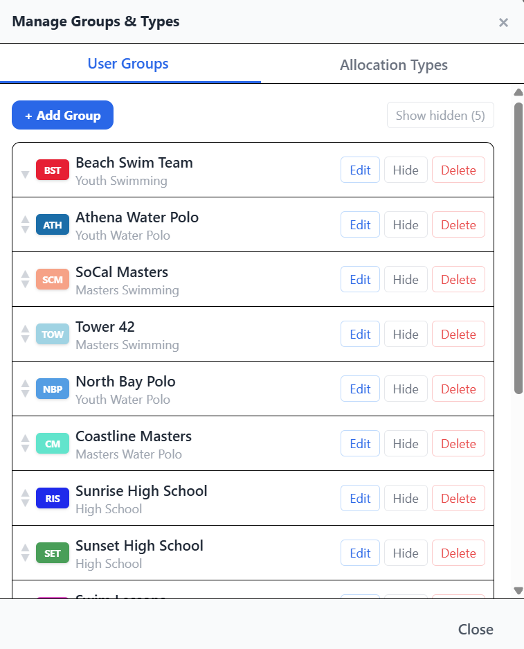 Group Management Dashboard